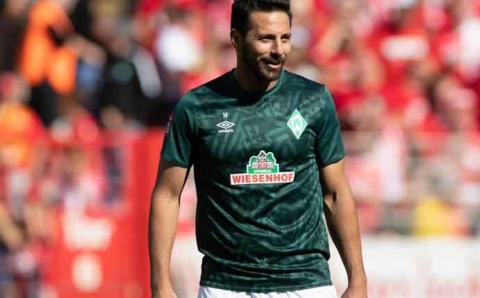 Bremens Claudio Pizarro könnte bei einem Einsatz gegen Leipzig einen weiteren Rekord knacken. Foto: Soeren Stache