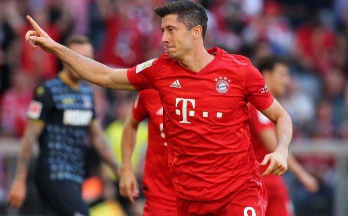 Robert Lewandowski traf gegen den 1. FC Köln doppelt