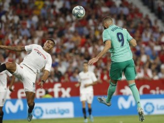 Karim Benzema (r) erzielte das einzige Tor des Tages. Foto: Miguel Morenatti/AP Karim Benzema (r) erzielte das einzige Tor des Tages. Foto: Miguel Morenatti/AP