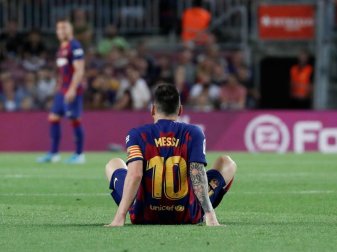 Hat sich im Spiel gegen den FC Villarreal eine Adduktorenzerrung zugezogen: Barcelonas Lionel Messi. Foto: Joan Monfort/AP Hat sich im Spiel gegen den FC Villarreal eine Adduktorenzerrung zugezogen: Barcelonas Lionel Messi. Foto: Joan Monfort/AP
