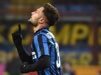 Danilo D'Ambrosio hat mit seinem Tor Inter Mailand zum 1:0-Sieg gegen Lazio Rom geführt. Foto: Daniel Dal Zennaro/epa Danilo D'Ambrosio hat mit seinem Tor Inter Mailand zum 1:0-Sieg gegen Lazio Rom geführt. Foto: Daniel Dal Zennaro/epa