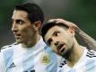 Fehlen im argentinischen Aufgebot für das Länderspiel gegen Deutschland: Angel Di Maria (l) und Sergio Agüero. Foto: Sergey Pivovarov/AP