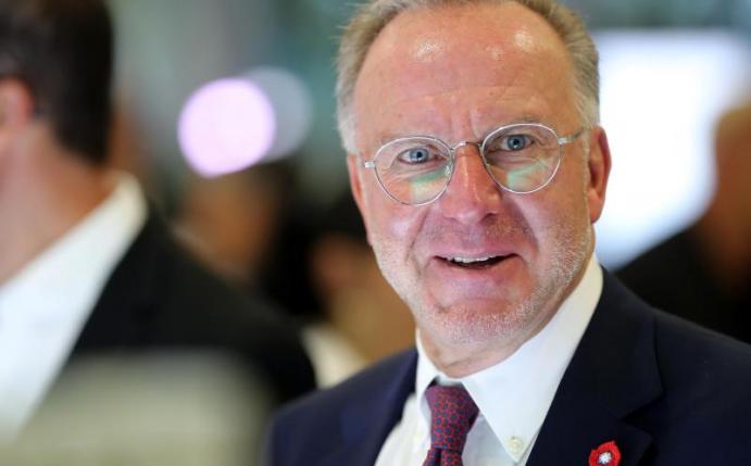 Karl-Heinz Rummenigge freut sich auf das Spiel bei Tottenham Hotspur. Foto: Simon Hofmann/Getty Images Europe/DFB