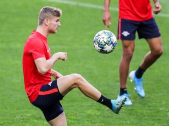 Hofft einen Treffer im Heimspiel gegen Lyon: Leipzigs Stürmer Timo Werner. Foto: Jan Woitas/dpa-Zentralbild/dpa Hofft einen Treffer im Heimspiel gegen Lyon: Leipzigs Stürmer Timo Werner. Foto: Jan Woitas/dpa-Zentralbild/dpa