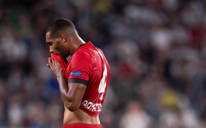 Leverkusens Jonathan Tah nach der 0:3-Niederlage bei Juventus Turin. Foto: Marius Becker/dpa