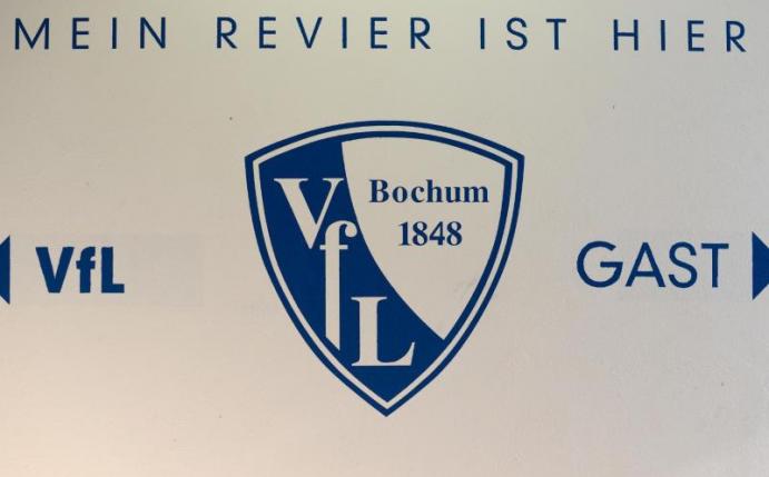 Auf dem Logo des VfL Bochum ist das Gründungsjahr des Vereins klar zu erkennen: 1848. Foto: Caroline Seidel/dpa