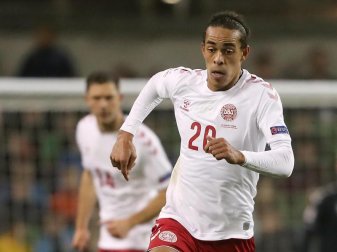 Yussuf Poulsen hat mit seinem Treffer das Spiel gegen die Schweiz entschieden. Foto: Niall Carson/PA Wire/dpa Yussuf Poulsen hat mit seinem Treffer das Spiel gegen die Schweiz entschieden. Foto: Niall Carson/PA Wire/dpa