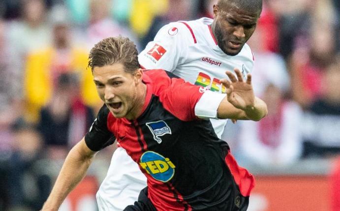 Der Einsatz von Niklas Stark gegen den SV Werder Bremen ist fraglich. Foto: Marcel Kusch/dpa