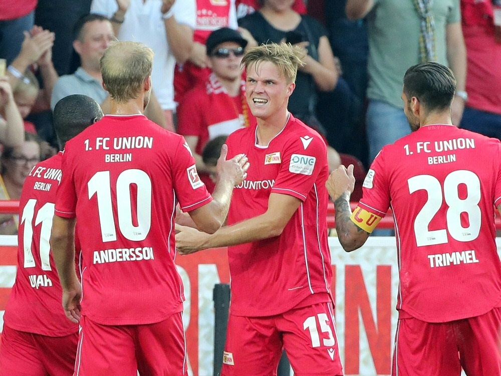 Marius Bülter erzielt das 1:0 für Union Berlin