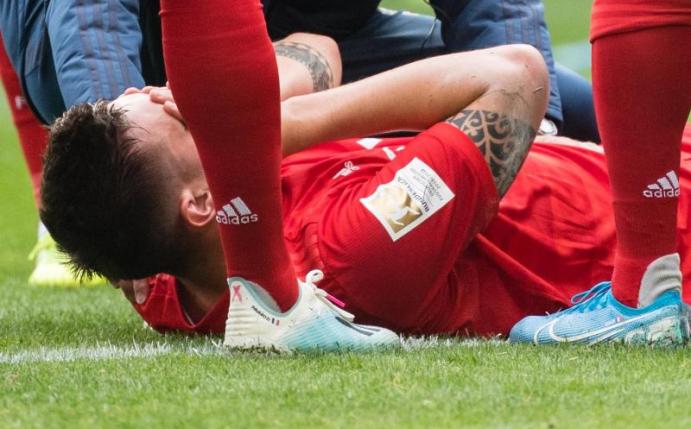 Niklas Süle musste verletzt ausgewechselt werden. Foto: Matthias Balk/dpa
