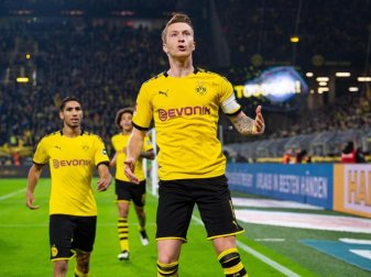 BVB-Kapitän Marco Reus (M) erzielte dem Dortmunder Siegtreffer. Foto: Guido Kirchner/dpa BVB-Kapitän Marco Reus (M) erzielte dem Dortmunder Siegtreffer. Foto: Guido Kirchner/dpa