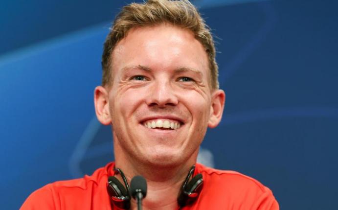 Gut gelaunt: Leipzig-Coach Julian Nagelsmann. Foto: Jan Woitas/dpa-Zentralbild/dpa