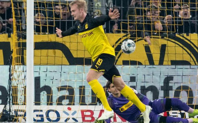 Erzielte zwei Treffer für den BVB: Julian Brandt. Foto: Bernd Thissen/dpa