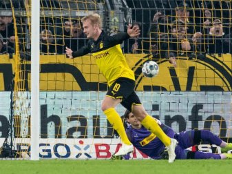 Erzielte zwei Treffer für den BVB: Julian Brandt. Foto: Bernd Thissen/dpa Erzielte zwei Treffer für den BVB: Julian Brandt. Foto: Bernd Thissen/dpa