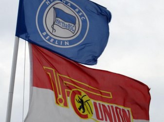Wer ist die Nummer eins in der Hauptstadt: Hertha BSC oder der 1. FC Union Berlin?. Foto: Jens Kalaene/zb/dpa Wer ist die Nummer eins in der Hauptstadt: Hertha BSC oder der 1. FC Union Berlin?. Foto: Jens Kalaene/zb/dpa