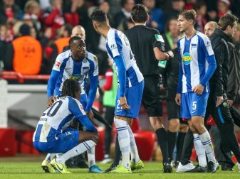 Hertha BSC hat das Berlin-Derby bei Union im Stadion An der Alten Försterei verloren. Foto: Andreas Gora/dpa Hertha BSC hat das Berlin-Derby bei Union im Stadion An der Alten Försterei verloren. Foto: Andreas Gora/dpa