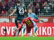 Sargis Adamyan (23) brachte mit seinem Tor zum den 1:1 Hoffenheim in Köln auf die Siegerstraße. Foto: Rolf Vennenbernd/dpa