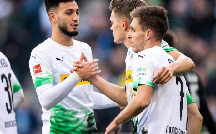 Patrick Herrmann traf doppelt für Mönchengladbach. Foto: Marius Becker/dpa