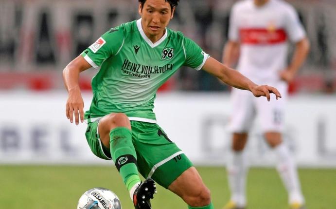 Genki Haraguchi von Hannover 96 trifft für Japan