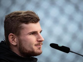 Ließ sich kein Torversprechen für das Spiel gegen Weißrussland entlocken: Timo Werner. Foto: Federico Gambarini/dpa Ließ sich kein Torversprechen für das Spiel gegen Weißrussland entlocken: Timo Werner. Foto: Federico Gambarini/dpa