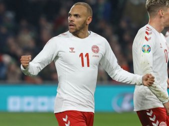 Martin Braithwaite schießt Dänemark zur EURO 2020 Martin Braithwaite schießt Dänemark zur EURO 2020