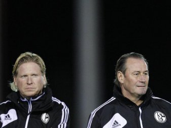 Huub Stevens (r) hat Zweifel an der Eignung von Markus Gisdol als Trainer beim FC Köln. Foto: Guillaume Horcajuelo/epa/dpa Huub Stevens (r) hat Zweifel an der Eignung von Markus Gisdol als Trainer beim FC Köln. Foto: Guillaume Horcajuelo/epa/dpa