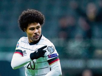 Traf beim Jahresabschluss des DFB-Teams gleich drei Mal: Serge Gnabry. Foto: Uwe Anspach/dpa Traf beim Jahresabschluss des DFB-Teams gleich drei Mal: Serge Gnabry. Foto: Uwe Anspach/dpa