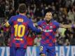 Arturo Vidal (l) hat gegen CD Leganés zum 2:1-Endstand getroffen. Foto: Emilio Morenatti/AP/dpa