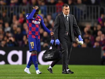 Barcelona-Stürmer Ousmane Dembélé verletzte sich gegen den BVB. Foto: Marius Becker/dpa Barcelona-Stürmer Ousmane Dembélé verletzte sich gegen den BVB. Foto: Marius Becker/dpa