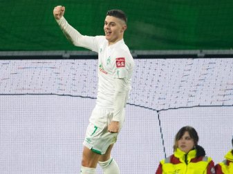 Werder Bremens Top-Torschütze Milot Rashica jubelt nach einem Treffer. Foto: Swen Pförtner/dpa Werder Bremens Top-Torschütze Milot Rashica jubelt nach einem Treffer. Foto: Swen Pförtner/dpa