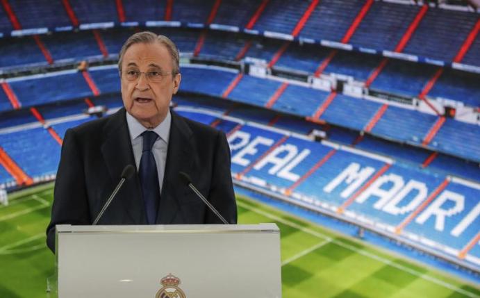 Will eine neue Superliga in die Spur bringen: Real-Präsident Florentino Perez. Foto: Manu Fernandez/AP/dpa