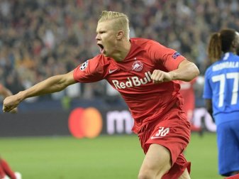 Hat in dieser Saison oft Grund zum Jubel: Salzburgs Erling Haaland. Foto: Yorick Jansens/BELGA/dpa Hat in dieser Saison oft Grund zum Jubel: Salzburgs Erling Haaland. Foto: Yorick Jansens/BELGA/dpa