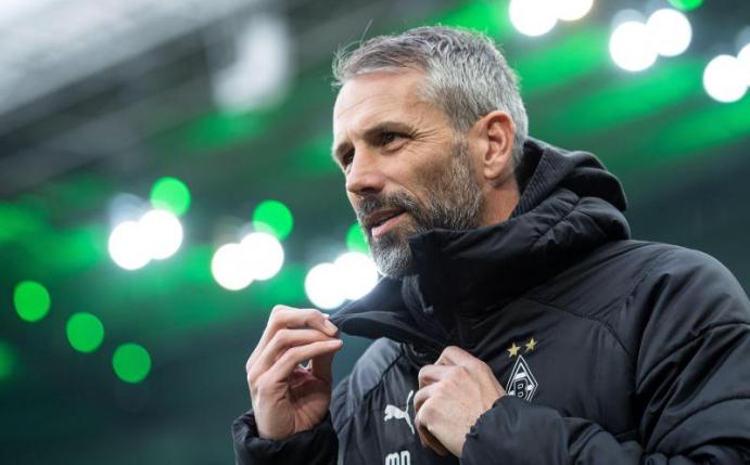 Die von Trainer Marco Rose trainierten Gladbacher haben den Vorsprung gegenüber dem FC Bayern im direkten Duell ausgebaut. Foto: Marius Becker