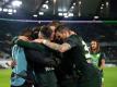 Der VfL Wolfsburg siegte daheim knapp gegen St. Etienne. Foto: Swen Pförtner/dpa