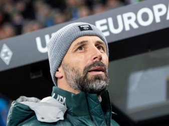 Muss mit Gladbach das Euro-Aus verdauen: Trainer Marco Rose. Foto: Marius Becker/dpa Muss mit Gladbach das Euro-Aus verdauen: Trainer Marco Rose. Foto: Marius Becker/dpa