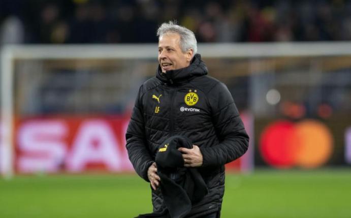 Dortmunds Trainer Lucien Favre hat mit dem BVB bisher 2,14 Punkte im Schnitt geholt. Foto: Bernd Thissen/dpa