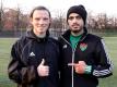 Mehr als nur Teamkollegen: Christian Köppel (l) und Mohamad Awata. Foto: Jennifer Weese/dpa