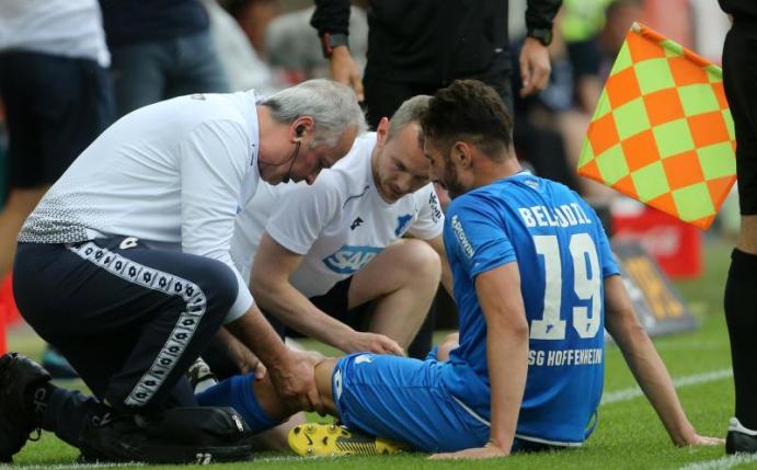Hoffenheims Ishak Belfodil hatte sich im Mai am Knie verletzt. Foto: Thomas Frey/dpa