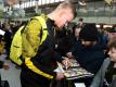 BVB-Neuzugang Erling Haaland trainiert in Marbella zunächst individuell. Foto: David Inderlied/dpa