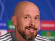 Wird als Trainer von Bayern München gehandelt: Ajax-Coach Erik ten Hag. Foto: Tess Derry/PA Wire/dpa