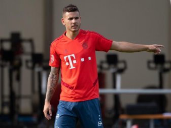 Hat im Trainingslager erstmals wieder mit den Bayern trainiert: Lucas Hernández. Foto: Sven Hoppe/dpa Hat im Trainingslager erstmals wieder mit den Bayern trainiert: Lucas Hernández. Foto: Sven Hoppe/dpa