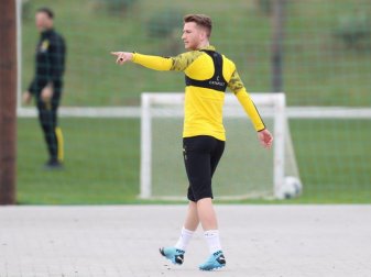 Hat mit dem BVB die Meisterschaft als Ziel: Kapitän Marco Reus. Foto: Friso Gentsch/dpa