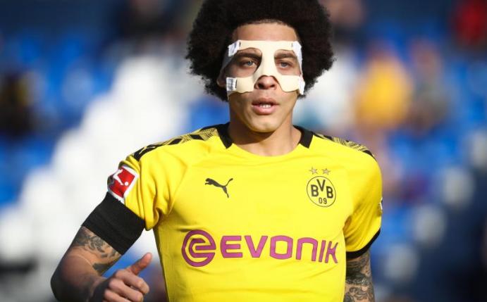 Muss weiter Maske tragen: BVB-Profi Axel Witsel. Foto: Virginie Lefour/BELGA/dpa