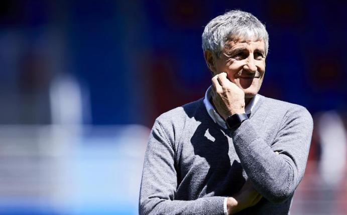 Tritt die Nachfolge von Ernesto Valverde als Trainer des FC Barcelona an: Quique Setién. Foto: Ion Alcoba Beitia/gtres/dpa