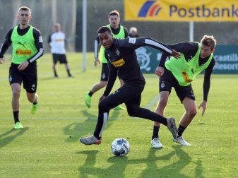Marcus Thuram (M) stürmt in der Bundesliga für Borussia Mönchengladbach. Foto: Friso Gentsch/dpa Marcus Thuram (M) stürmt in der Bundesliga für Borussia Mönchengladbach. Foto: Friso Gentsch/dpa
