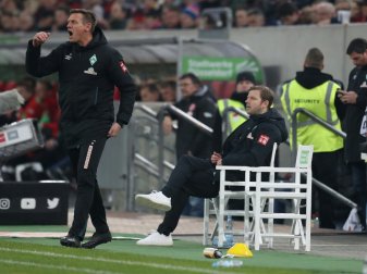 Florian Kohfeldt saß gegen Düsseldorf auf der Bank Florian Kohfeldt saß gegen Düsseldorf auf der Bank