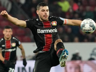 Fühlt sich bei Bayer Leverkusen gut aufgehoben: Kevin Volland. Foto: Thomas Frey/dpa Fühlt sich bei Bayer Leverkusen gut aufgehoben: Kevin Volland. Foto: Thomas Frey/dpa