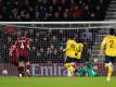 Eddie Nketiah (M) erzielte den Treffer zum 2:0 für den FC Arsenal. Foto: John Walton/PA Wire/dpa