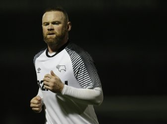 Trifft erstmals für Derby County: Wayne Rooney Trifft erstmals für Derby County: Wayne Rooney