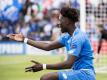 Amadou Onana wechselt von Hoffenheim zum Hamburger SV. Foto: Jean-Christophe Bott/KEYSTONE/dpa